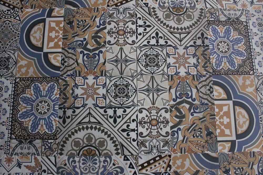 Italian Design Astoria Large Format Victorian Patchwork Moroccan Polished Porcelain Floor & Wall Tiles 600x1200mm
