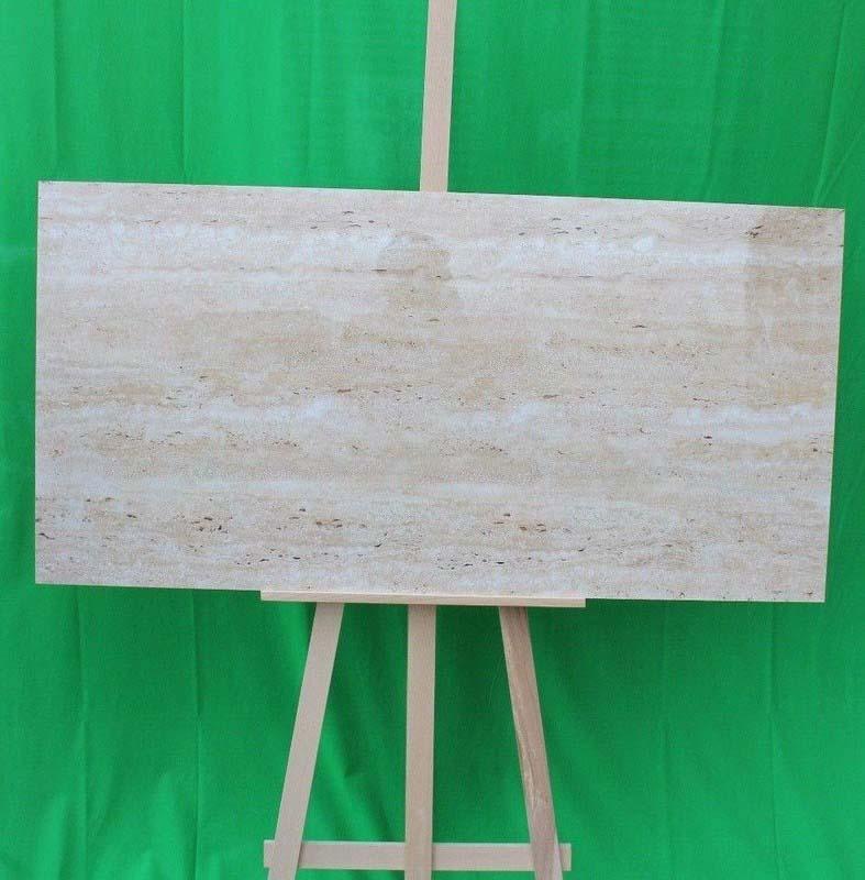 Italian Design Travertine Effect Rectified Polished Porcelain Floor & Wall Tiles 600x1200mm