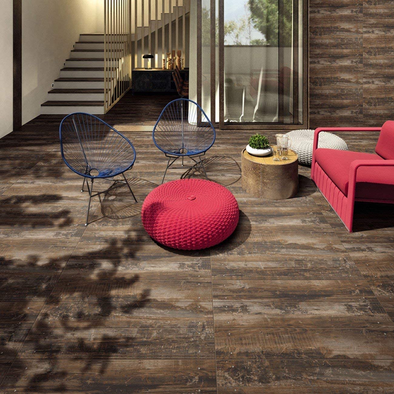 Jacobean Wood Effect Rectified Matt Ceramic 150x800mm Wall and Floor Tile