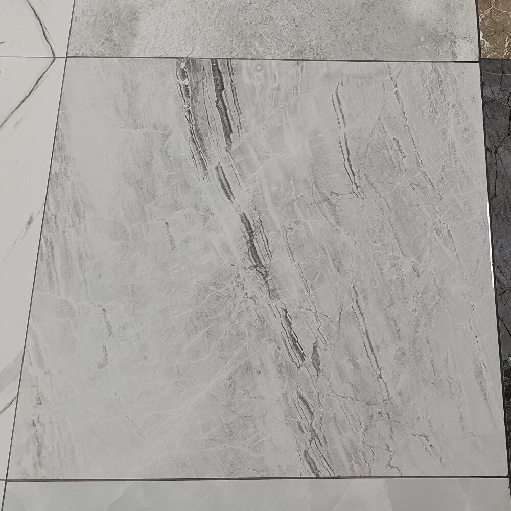 Jupiter Bianco Rectified Large Format Polished Stone Effect Porcelain 1200x1200mm Floor & Wall Tiles