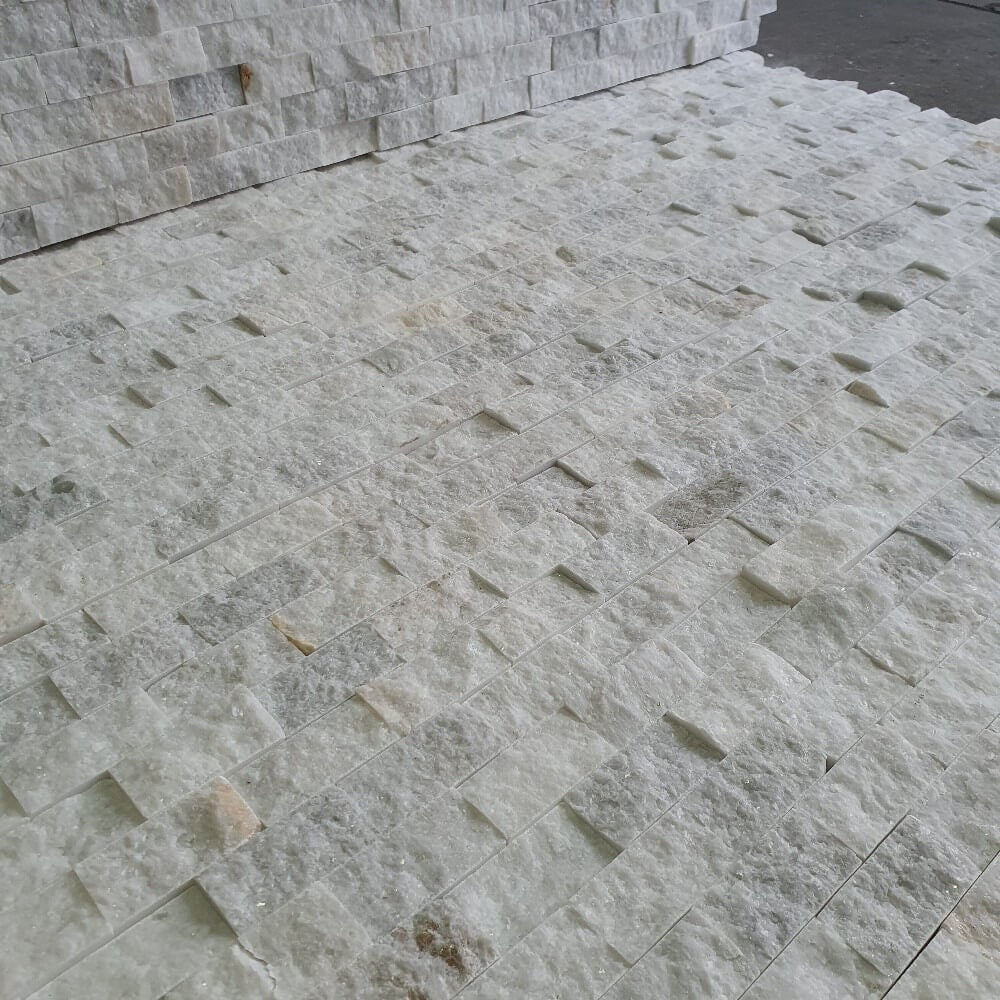 M23 White Marble Split Face 300x300mm Matt Decorative Wall Tile