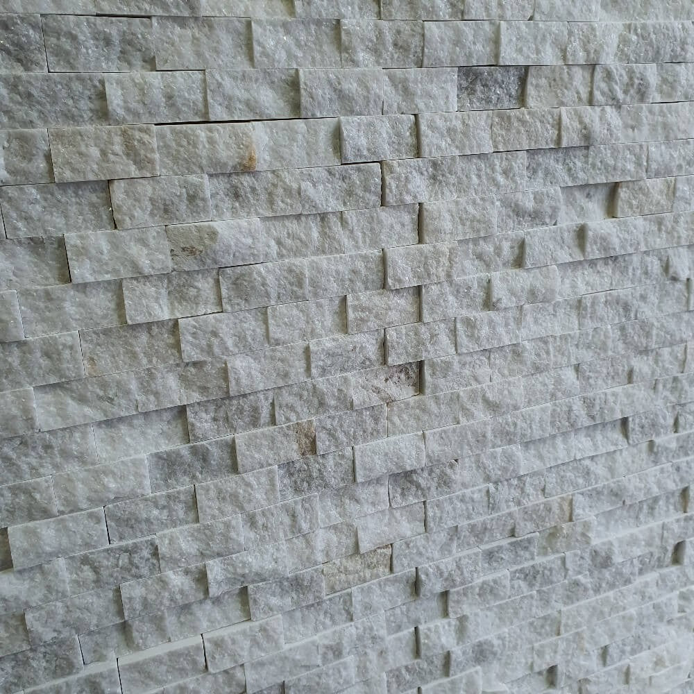 M23 White Marble Split Face 300x300mm Matt Decorative Wall Tile
