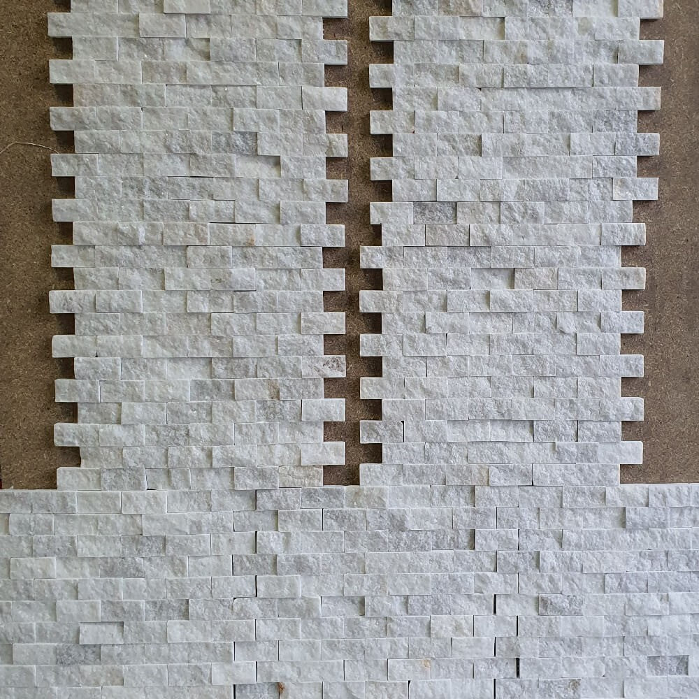 M23 White Marble Split Face 300x300mm Matt Decorative Wall Tile