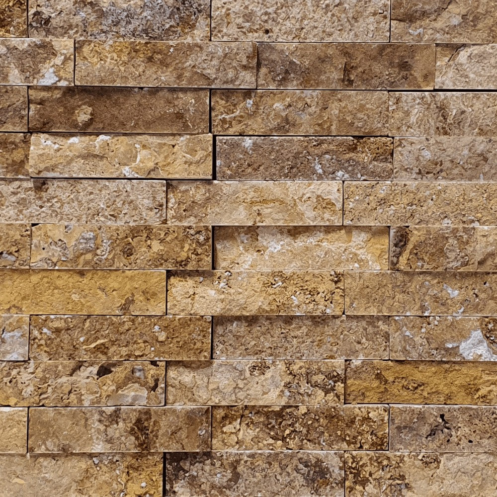 M25 Sand Romeo Travertine Split Face 300x300mm Matt Decorative Wall Tile