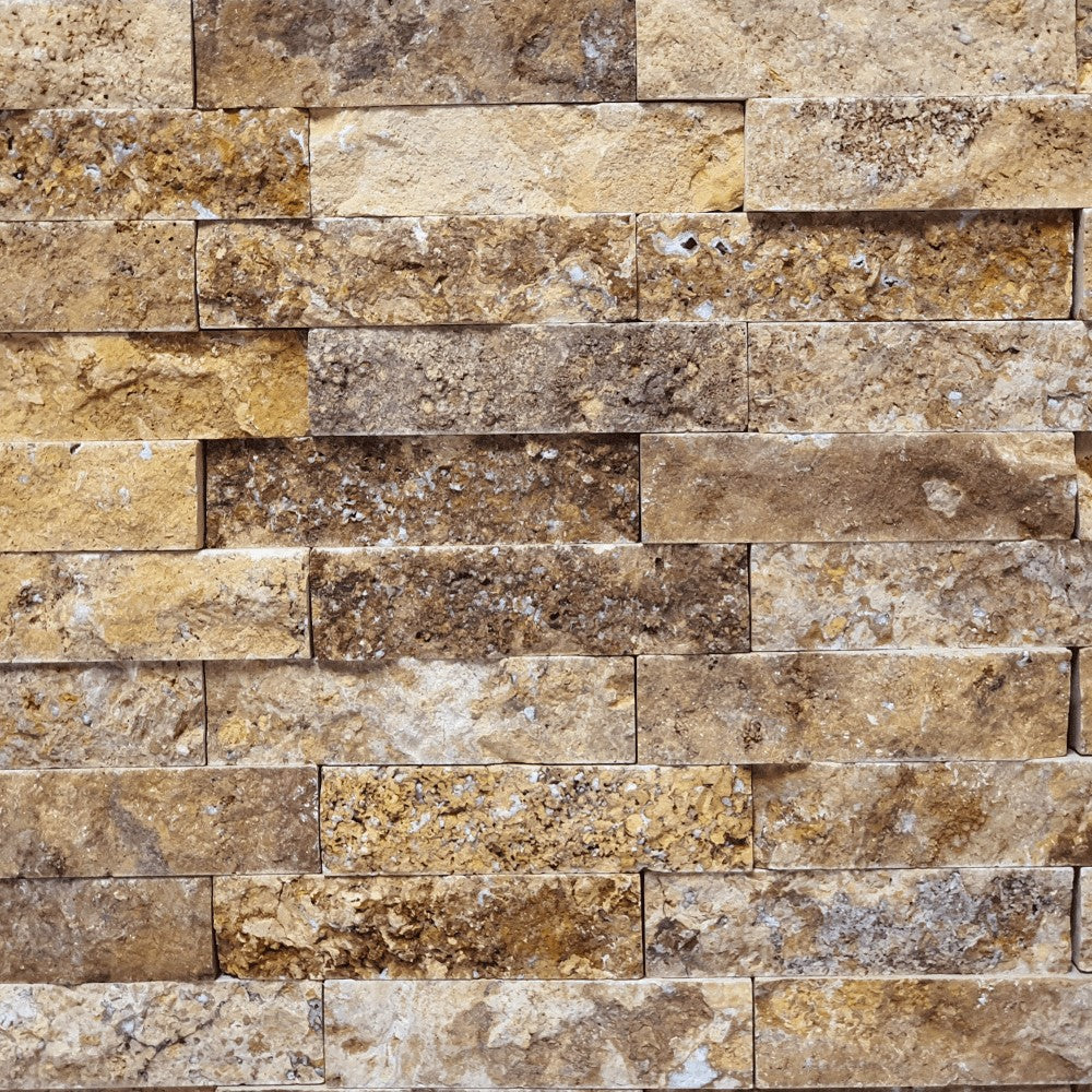 M25 Sand Romeo Travertine Split Face 300x300mm Matt Decorative Wall Tile