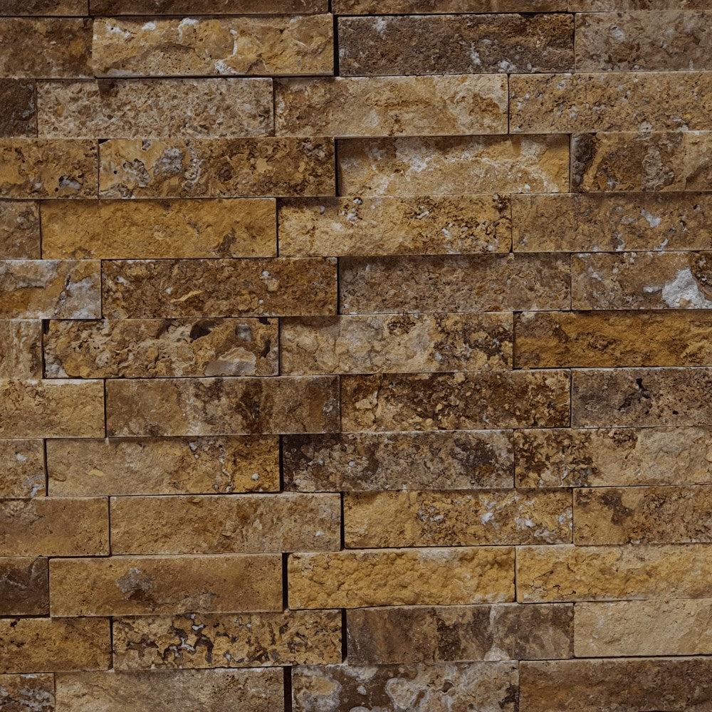 M25 Sand Romeo Travertine Split Face 300x300mm Matt Decorative Wall Tile