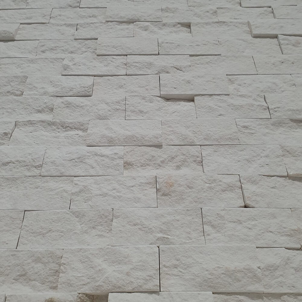 M26 Limra White Limestone Split Face 300x300mm Matt Decorative Wall Tile