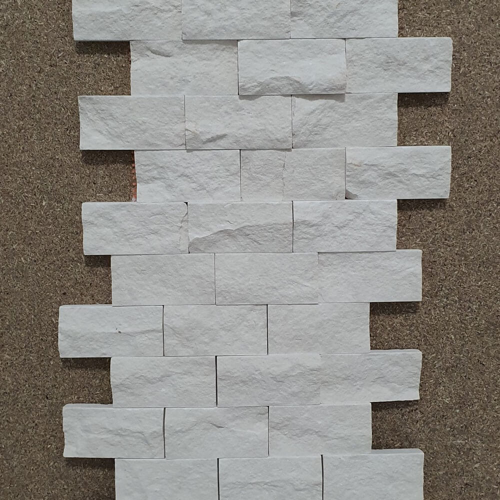 M26 Limra White Limestone Split Face 300x300mm Matt Decorative Wall Tile