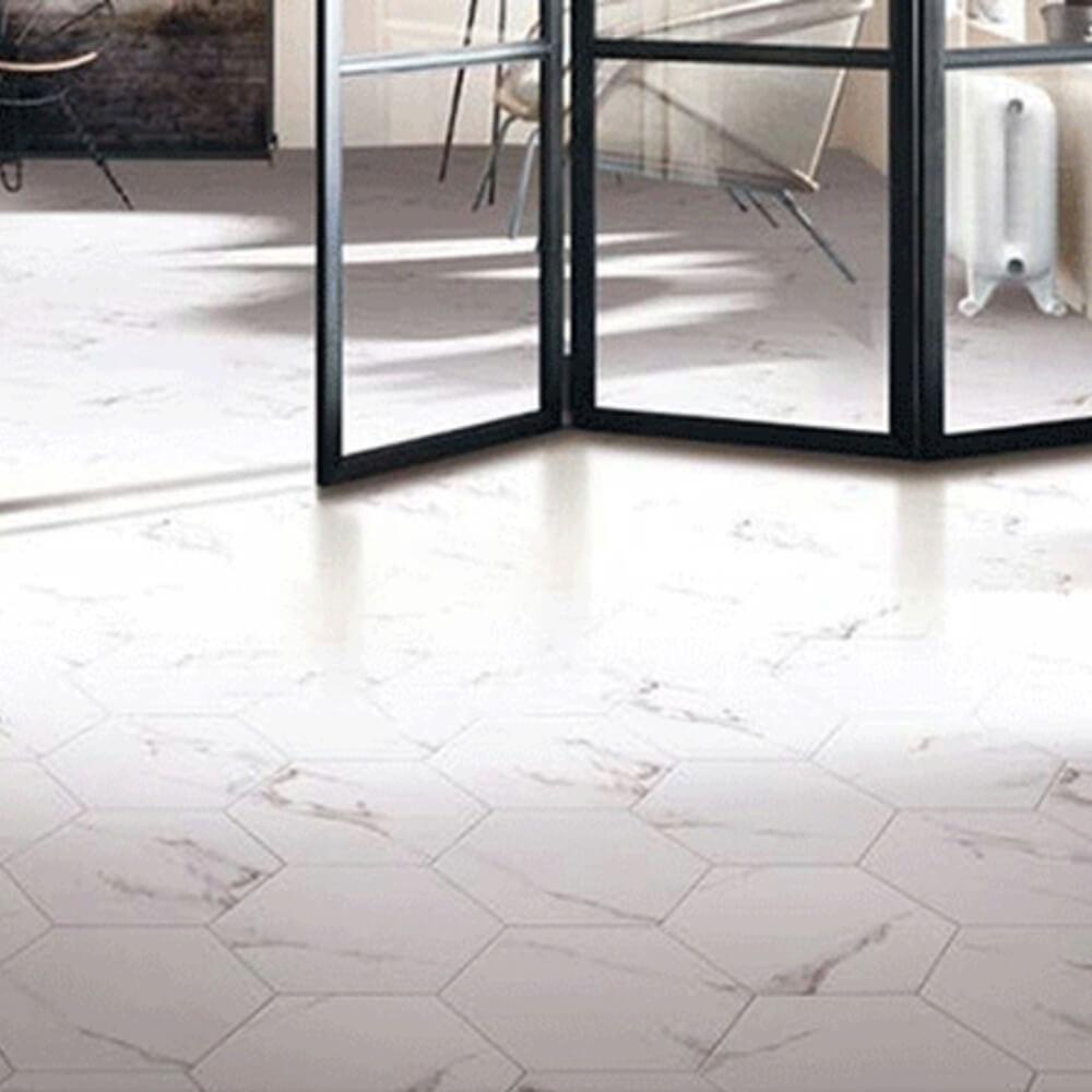 Marmara White Hexagon Matt Ceramic 200x230mm Wall and Floor Tile