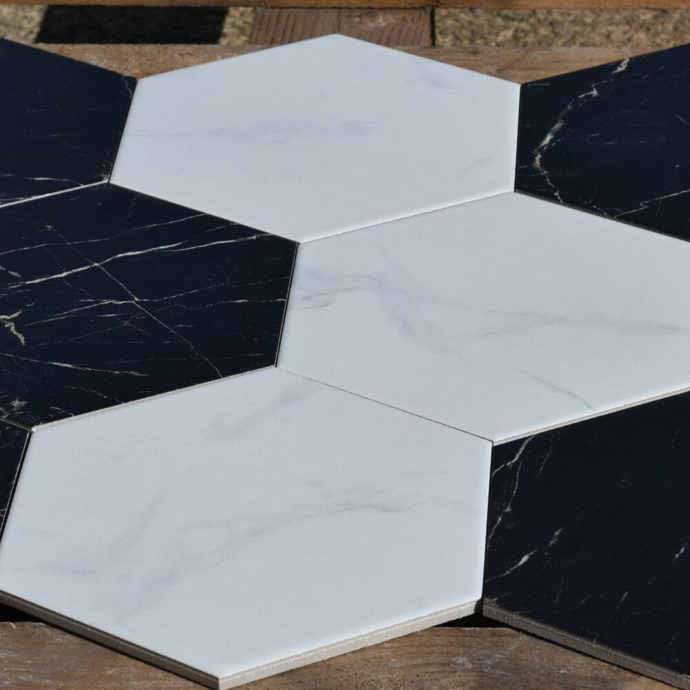 Marmara White Hexagon Matt Ceramic 200x230mm Wall and Floor Tile