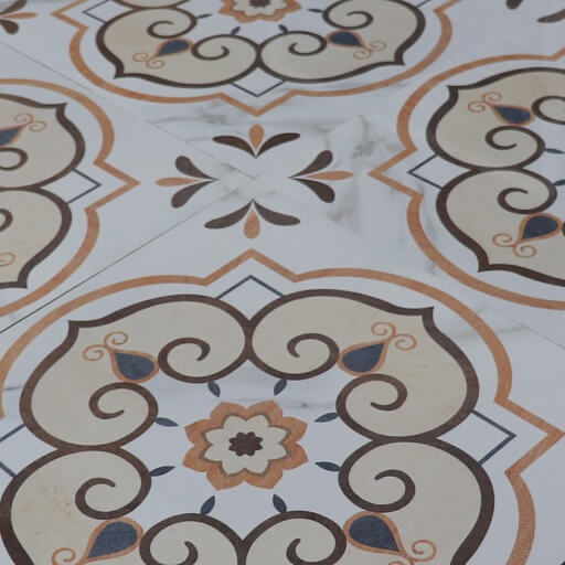 Medallion Natural Rectified Polished Porcelain 600x600mm Wall and Floor Tiles