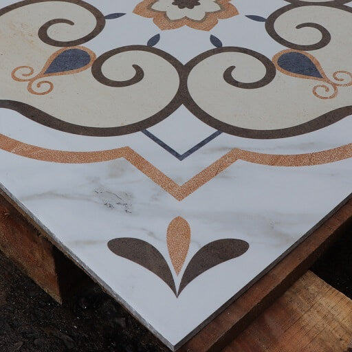 Medallion Natural Rectified Polished Porcelain 600x600mm Wall and Floor Tiles