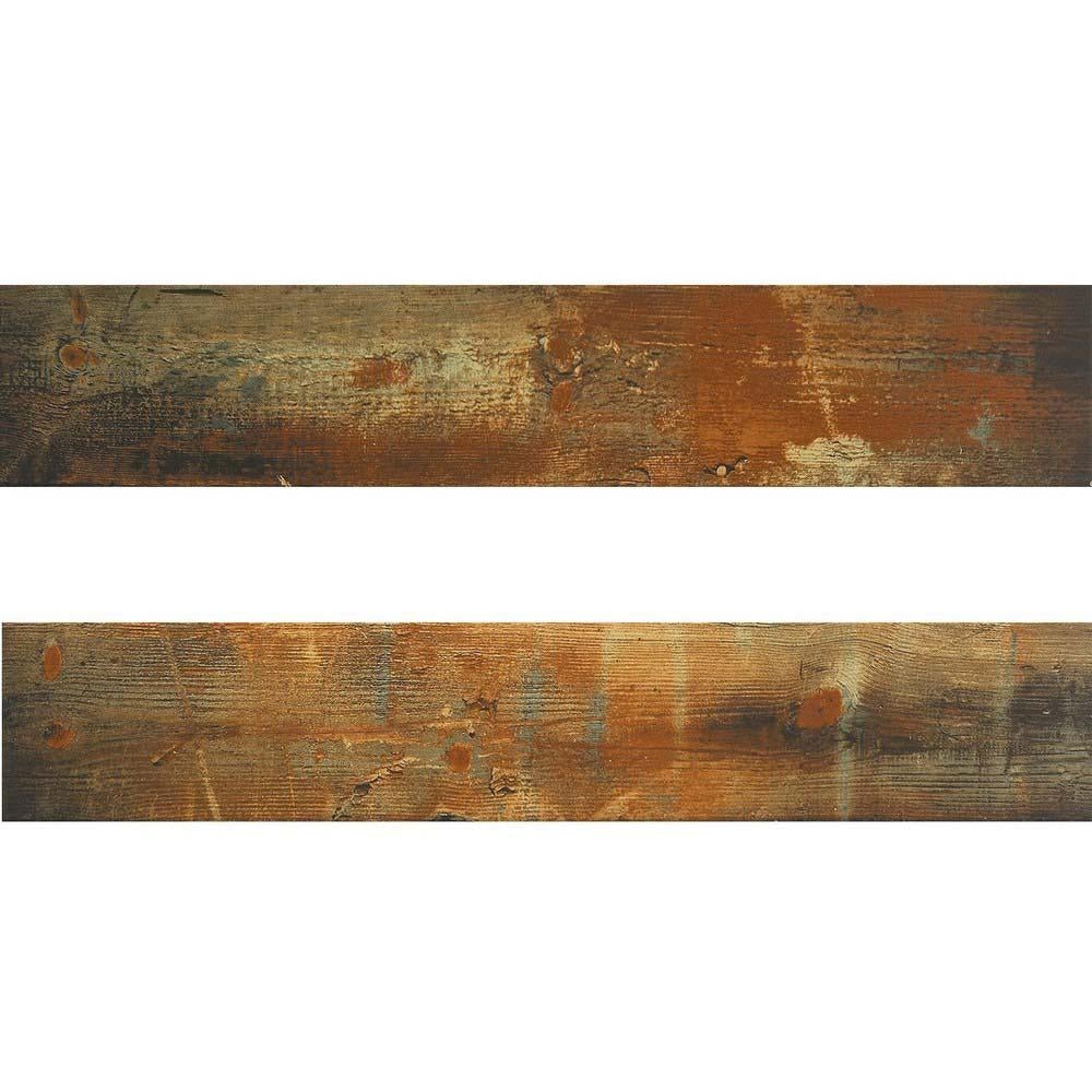 Metallic Pine Wood Effect Rectified Matt Ceramic 150x800mm Wall and Floor Tile