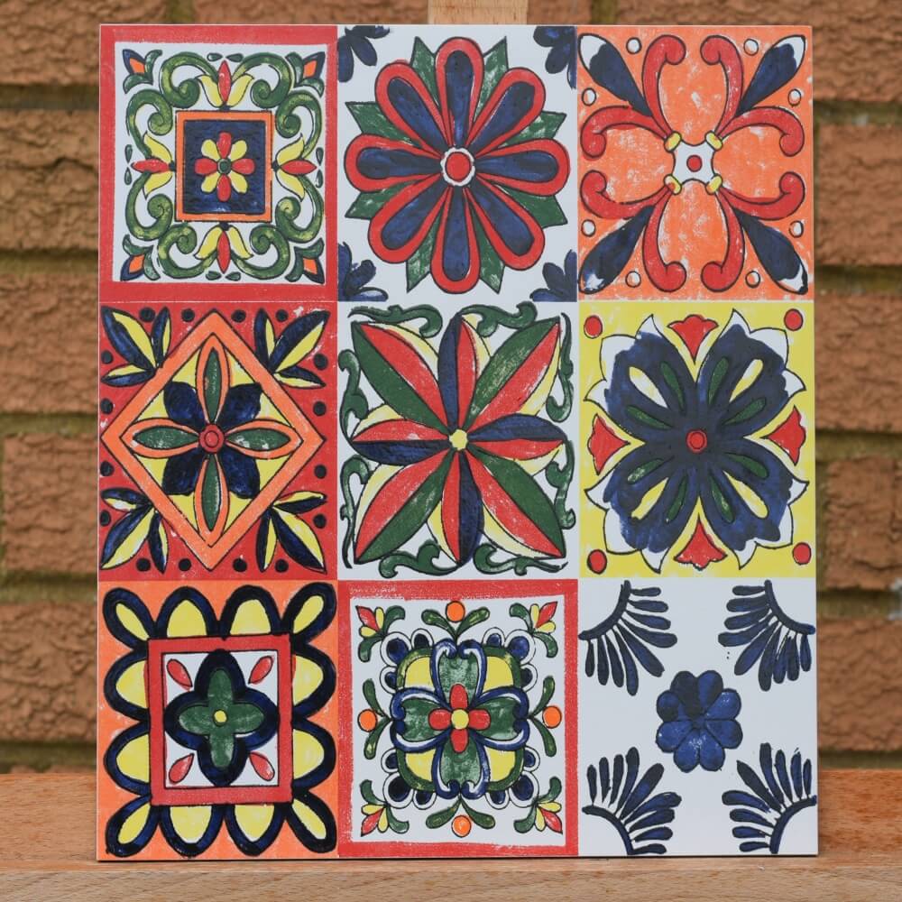 Mexican Talavera Rectified Matt Ceramic 300x300mm Wall and Floor Tile