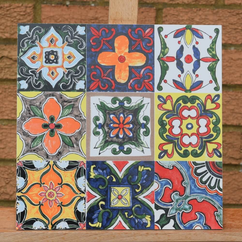 Mexican Talavera Rectified Matt Ceramic 300x300mm Wall and Floor Tile