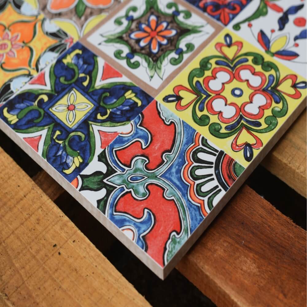 Mexican Talavera Rectified Matt Ceramic 300x300mm Wall and Floor Tile