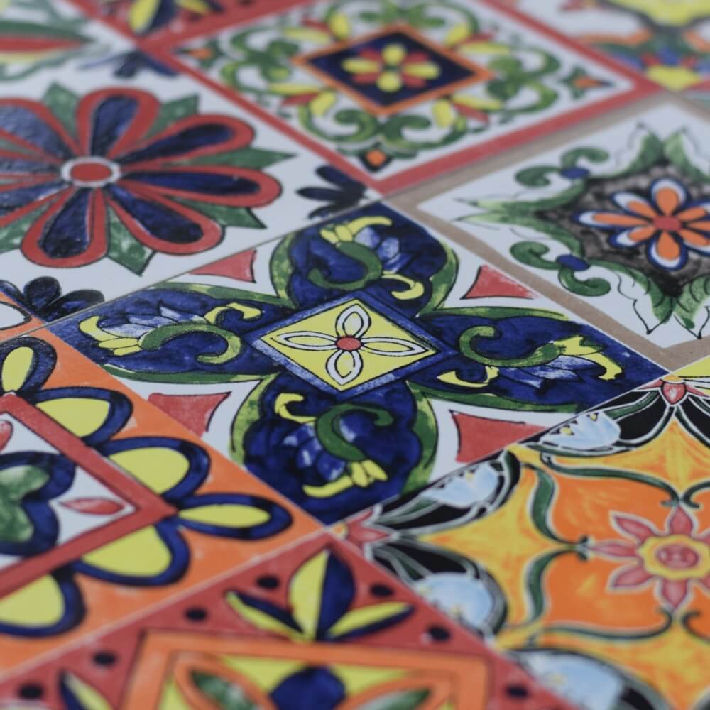 Mexican Talavera Rectified Matt Ceramic 300x300mm Wall and Floor Tile