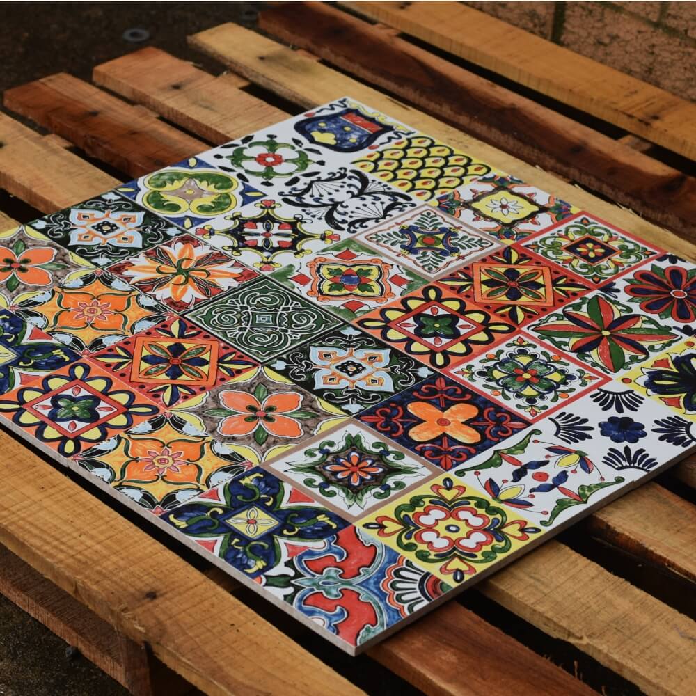 Mexican Talavera Rectified Matt Ceramic 300x300mm Wall and Floor Tile