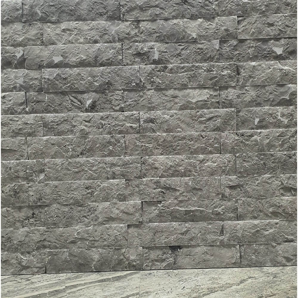 Mulley Grey Natural Stone Marble Split Face 300x70mm Decorative Wall Tile