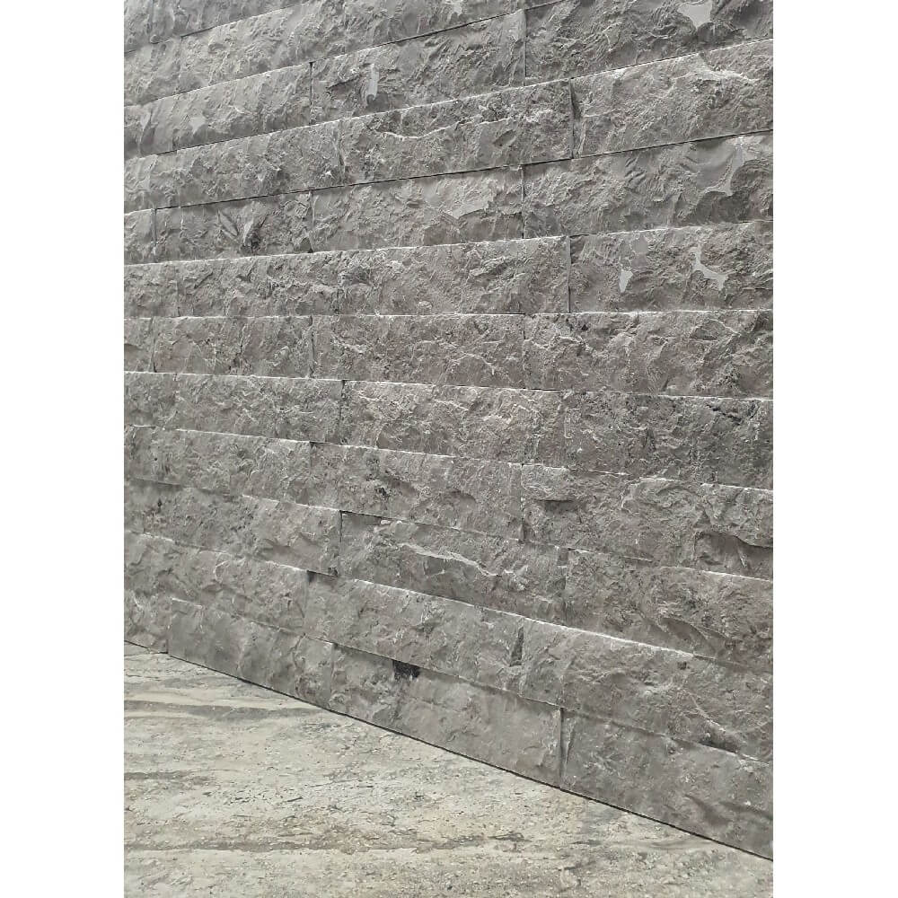 Mulley Grey Natural Stone Marble Split Face 300x70mm Decorative Wall Tile