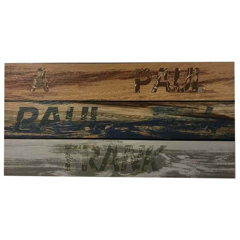 Names Written on Split Face 300x600mm Rectified Matt Ceramic Decorative Wall Tile