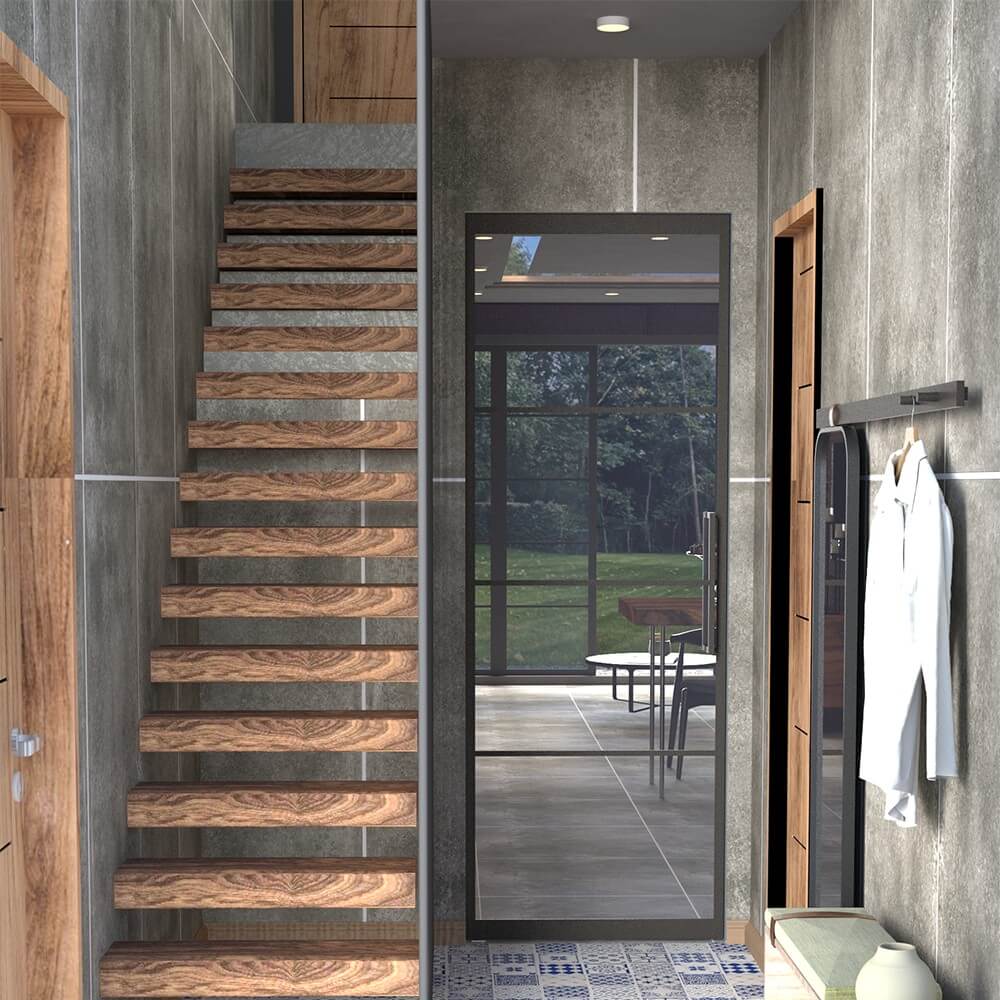 Napolean Grafito Rectified Large Format Rustic Matt Stone Effect Porcelain 800x1600mm Floor & Wall Tiles