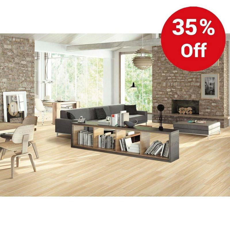 Oak Wood Effect Rectified Matt Ceramic 150x800mm Wall and Floor Tile