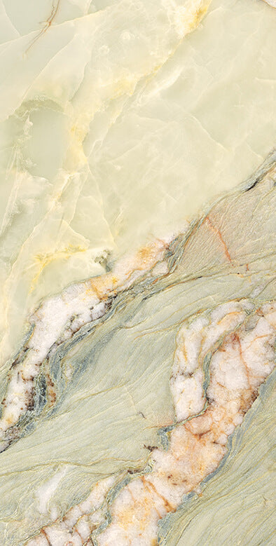 Onyx Emerald Rectified Large Format Exotic Surface Stone Effect Porcelain 800x1600mm Floor & Wall Tiles