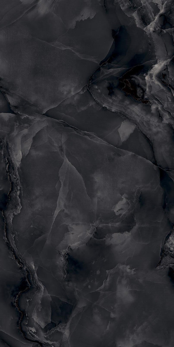 Onyx Smoke Rectified Large Format Polished Stone Effect Porcelain 800x1600mm Floor & Wall Tiles