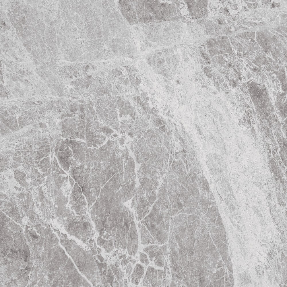 Opal Grey Rectified Glossy Stone Effect Porcelain 800x800mm Wall and Floor Tiles