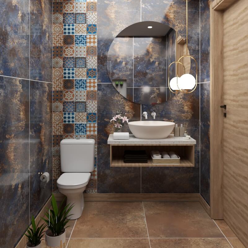 Oxford Orange Rectified Matt Stone Effect Porcelain 800x800mm Wall and Floor Tiles
