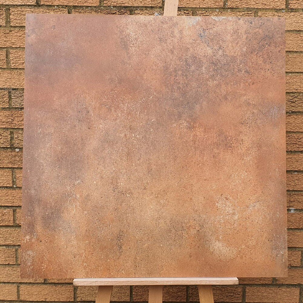 Oxford Orange Rectified Matt Stone Effect Porcelain 800x800mm Wall and Floor Tiles