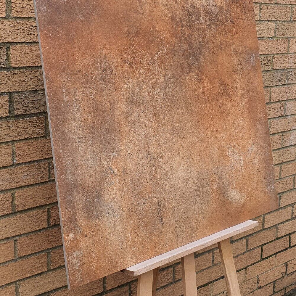 Oxford Orange Rectified Matt Stone Effect Porcelain 800x800mm Wall and Floor Tiles
