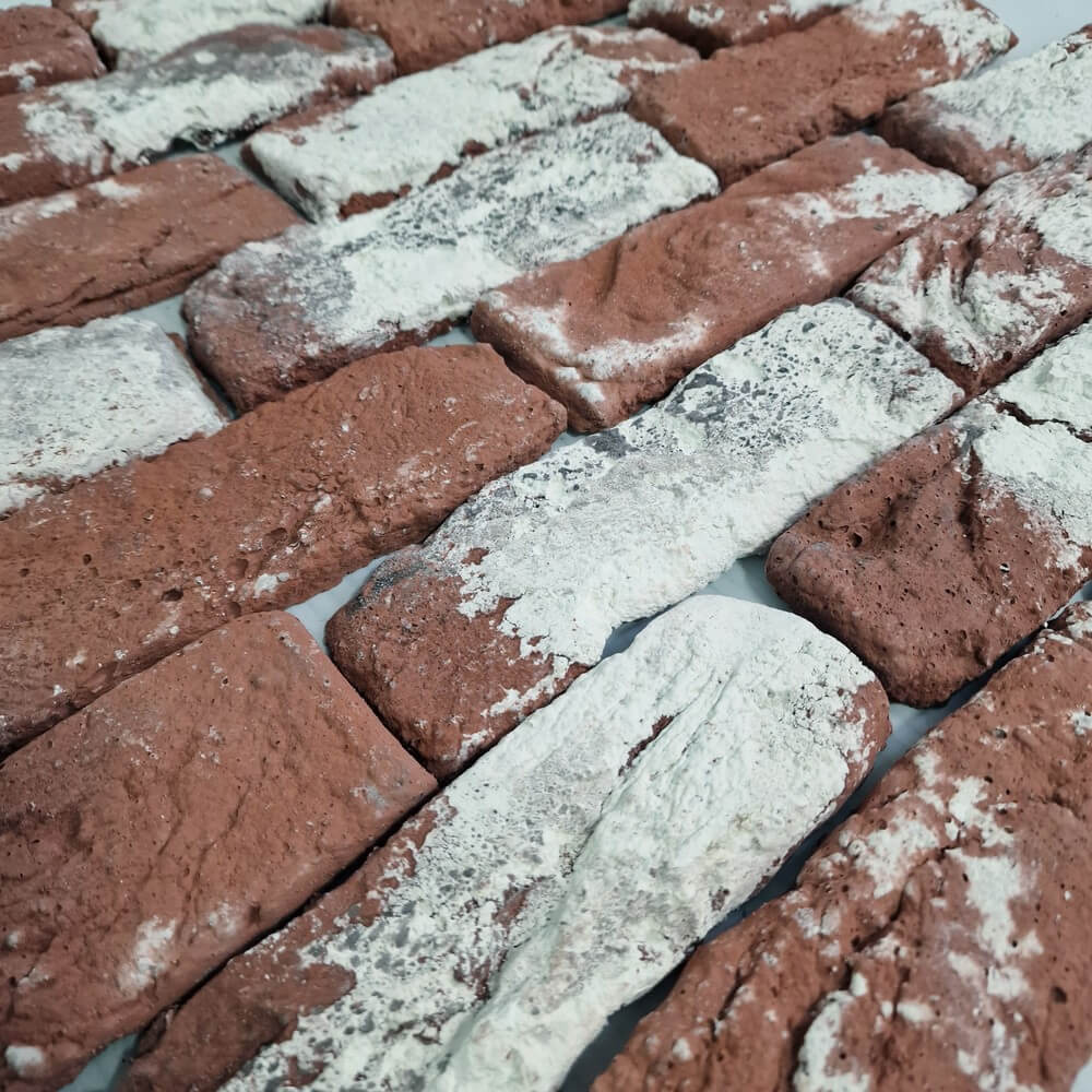 Oxide Reclaimed Effect White Brown and Black Multi Brick Slips