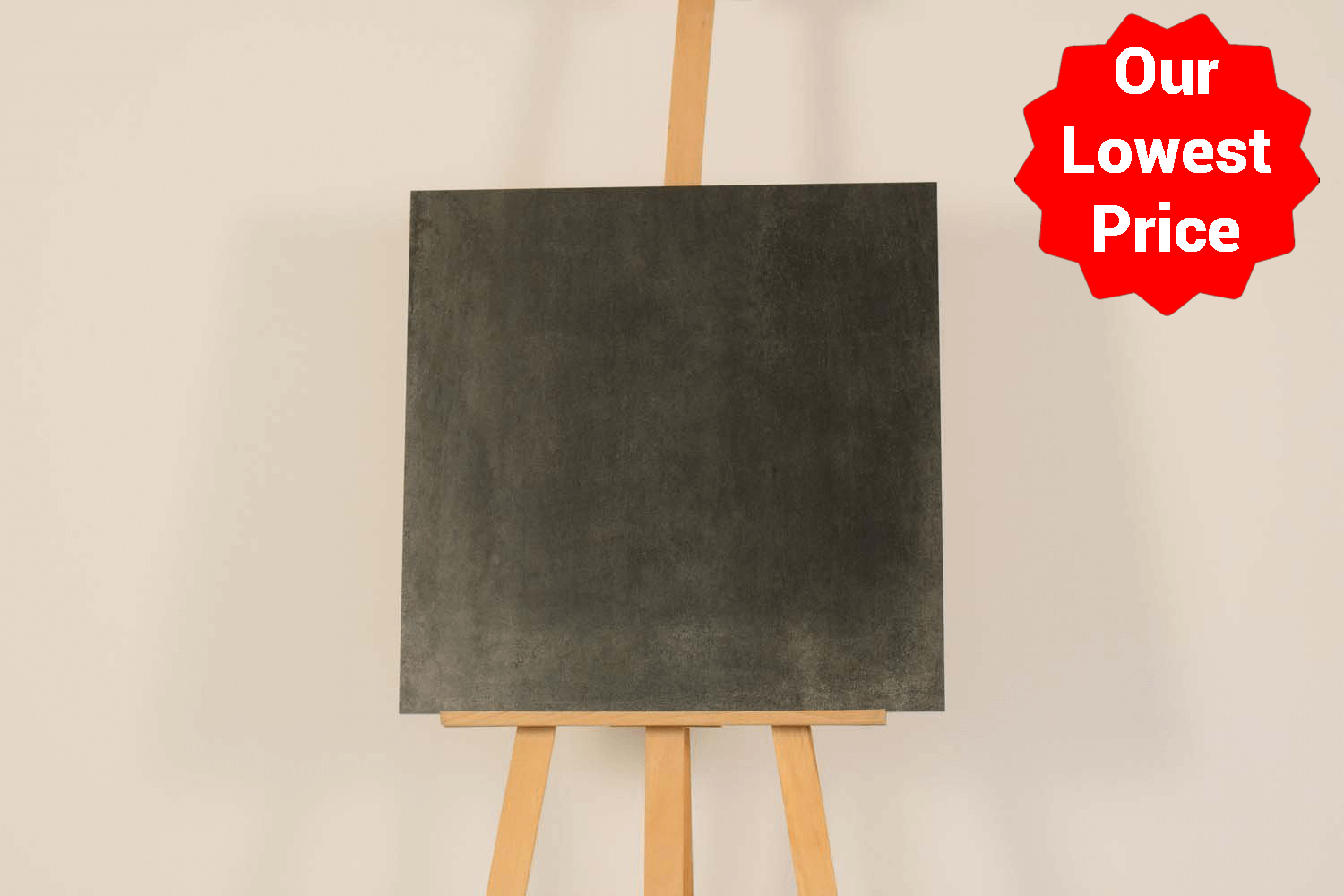 Oxidium Nero Rectified Matt Porcelain 600x600mm Wall and Floor Tile (12547)