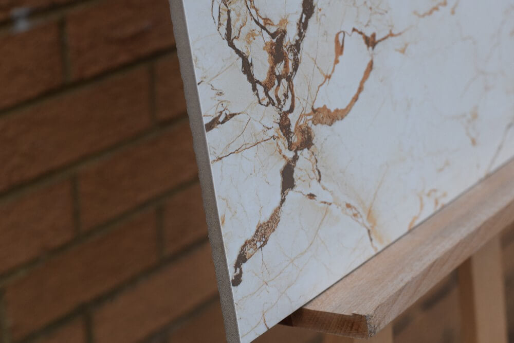 Pearl Vitara Brown Rectified Polished Glazed Porcelain 600x600mm Wall and Floor Tiles