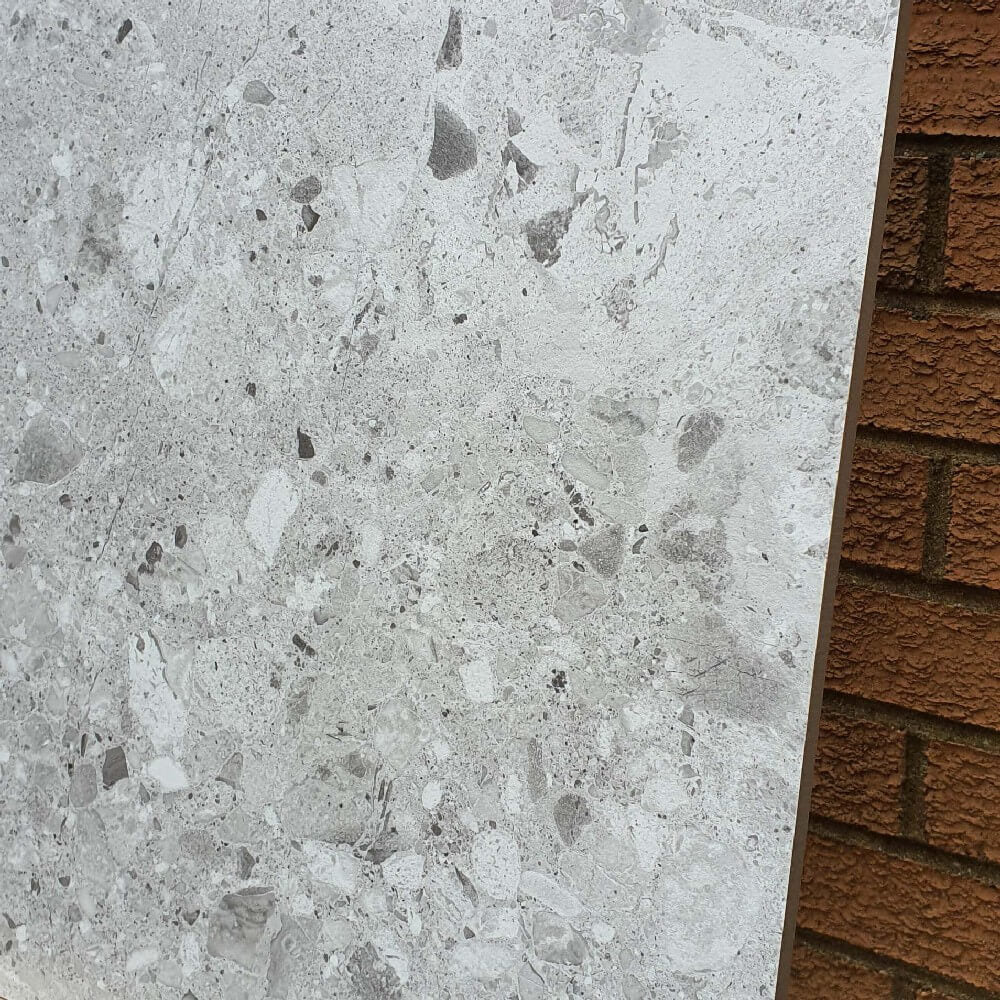 Perlos Grey Rectified Matt Stone Effect Porcelain 800x800mm Wall and Floor Tiles