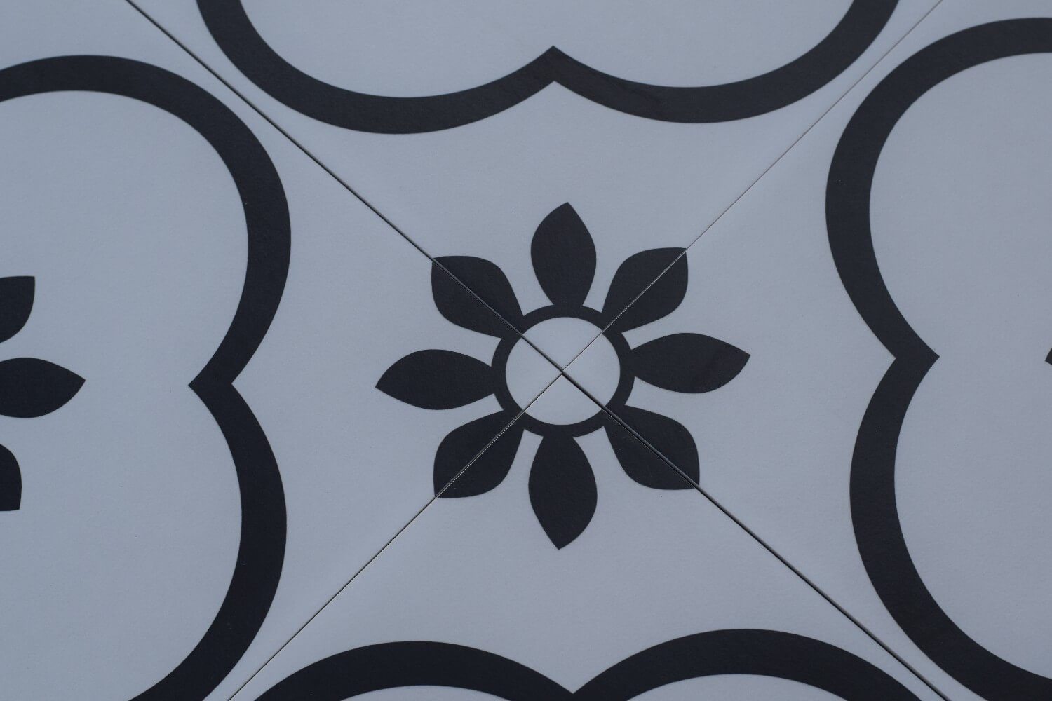 Preta Branco Rectified Matt Ceramic 300x300mm Wall and Floor Tile