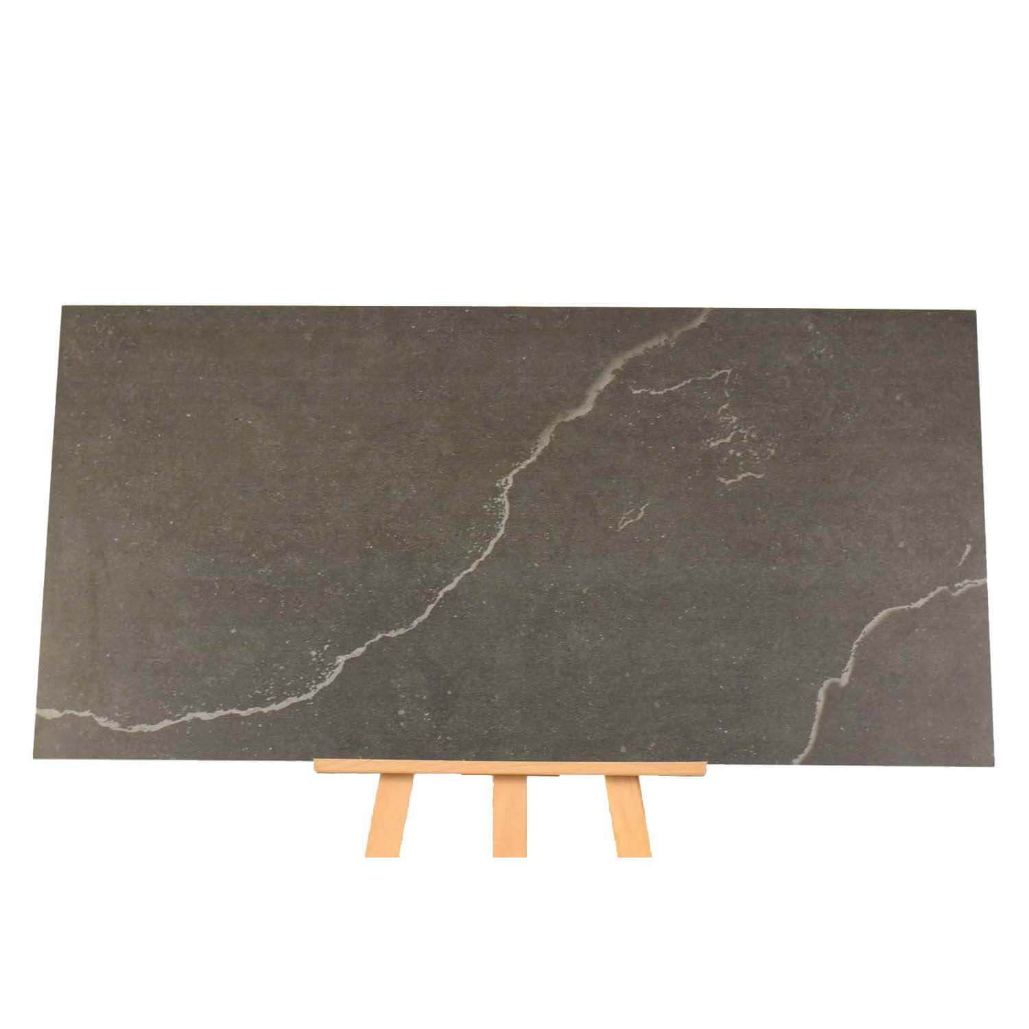 Prisco Grafito Rectified Large Format Matt Stone Effect Porcelain Floor & Wall Tiles 600x1200mm (12590)