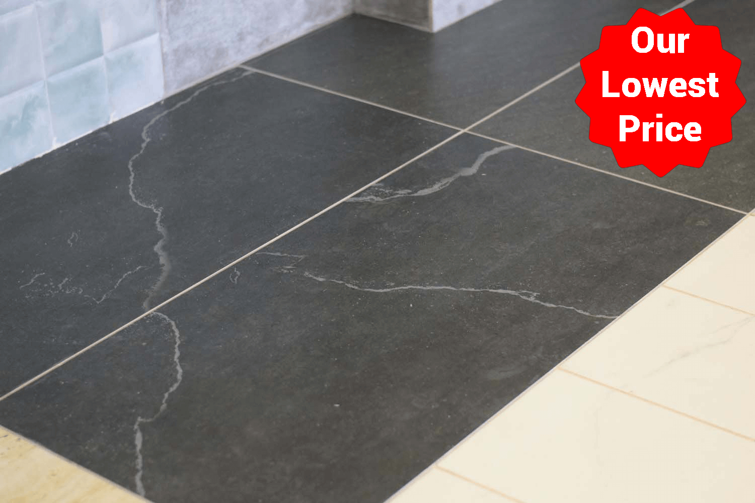 Prisco Grafito Rectified Large Format Matt Stone Effect Porcelain Floor & Wall Tiles 600x1200mm (12590)