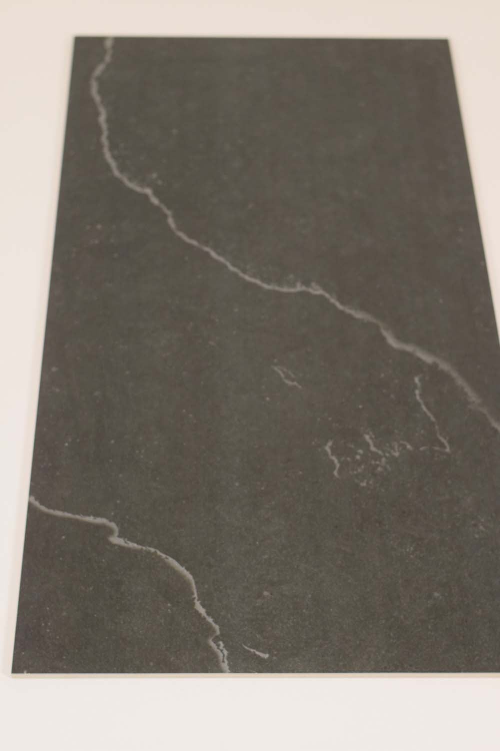 Prisco Grafito Rectified Large Format Matt Stone Effect Porcelain Floor & Wall Tiles 600x1200mm (12590)