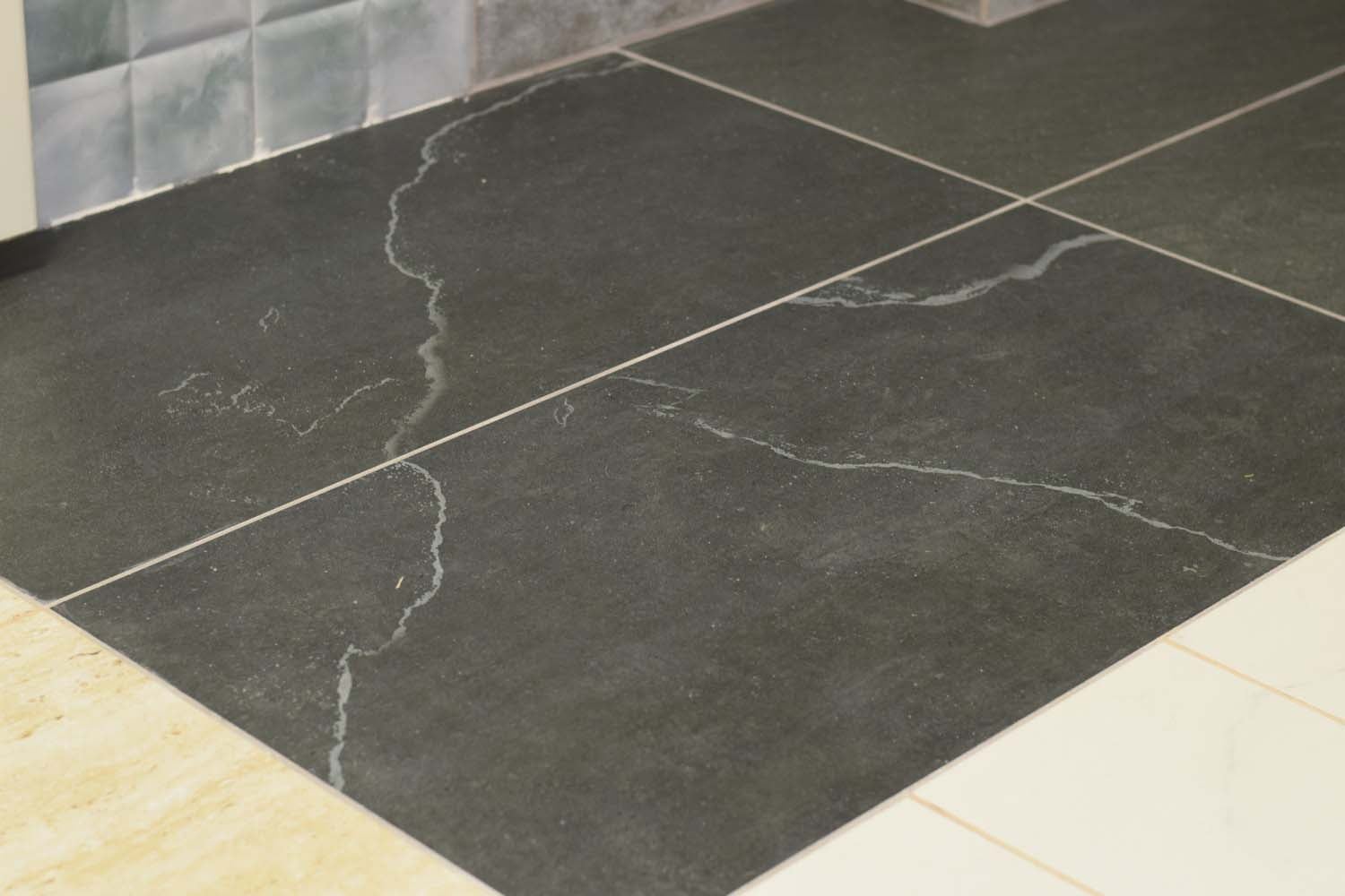 Prisco Grafito Rectified Large Format Matt Stone Effect Porcelain Floor & Wall Tiles 600x1200mm (12590)