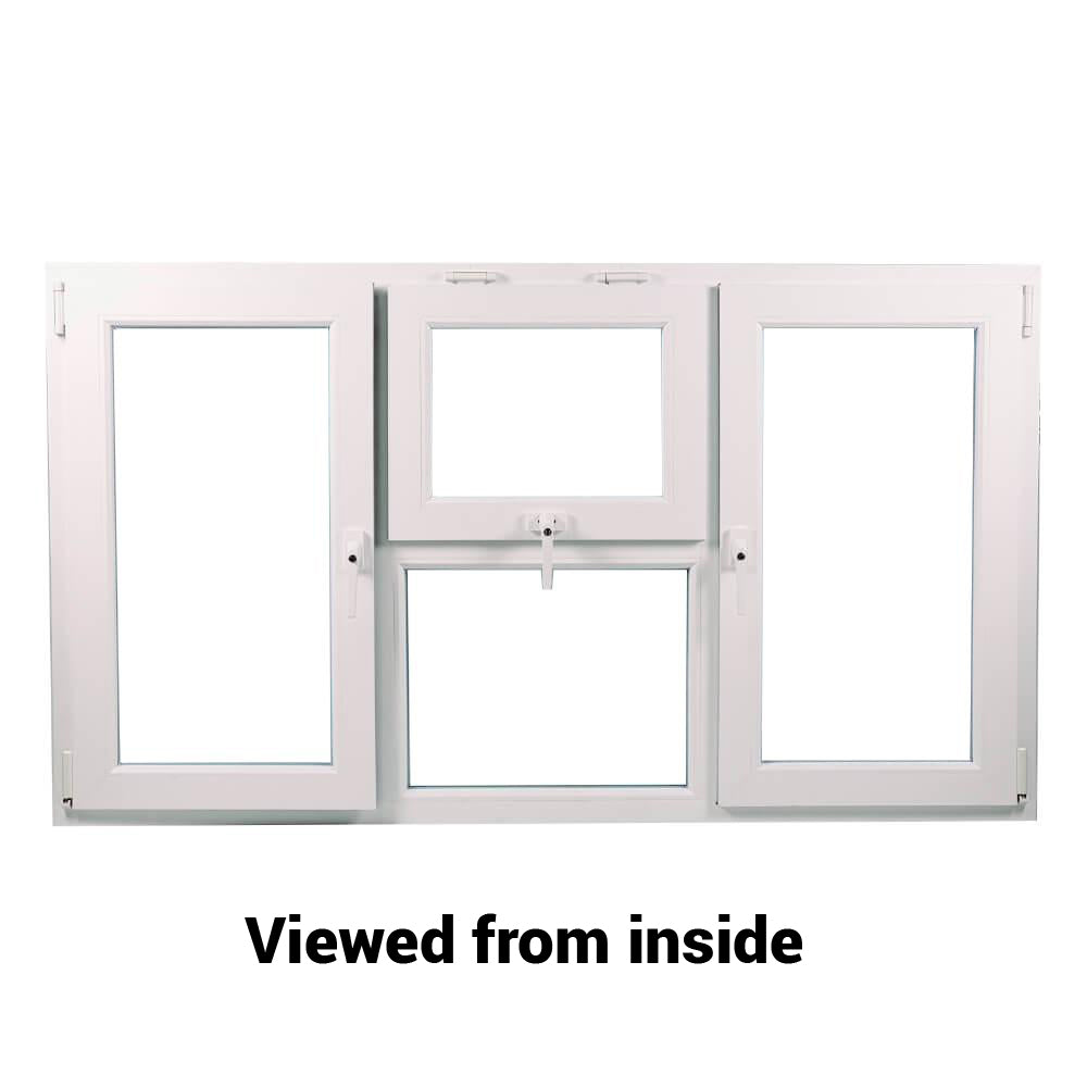 uPVC Side & Top Hung Tilt and Turn Double Glazed Window Frame and Glass 70mm UK 2 Gasket Seal - Multi Size