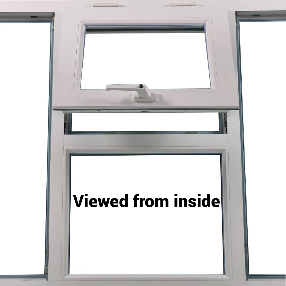 uPVC Side & Top Hung Tilt and Turn Double Glazed Window Frame and Glass 70mm UK 2 Gasket Seal - Multi Size