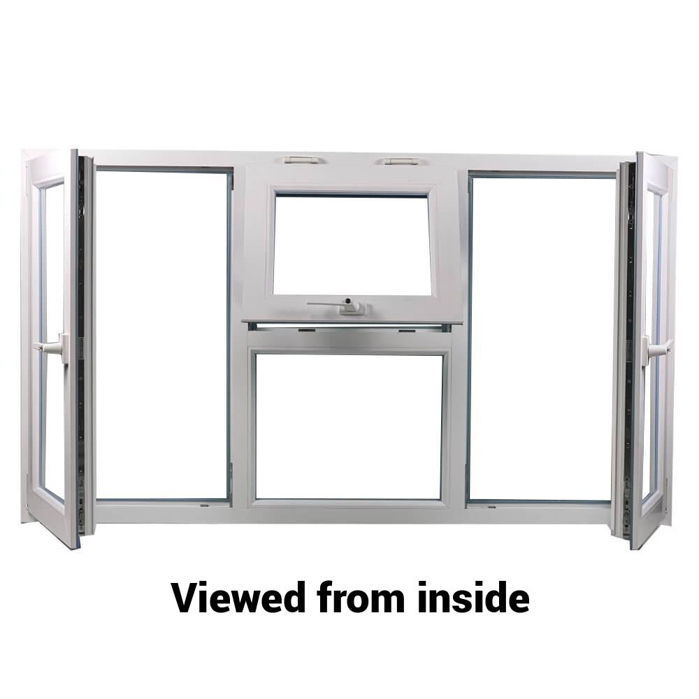 uPVC Side & Top Hung Tilt and Turn Double Glazed Window Frame and Glass 85mm UK 2 Gasket Seal - Multi Size