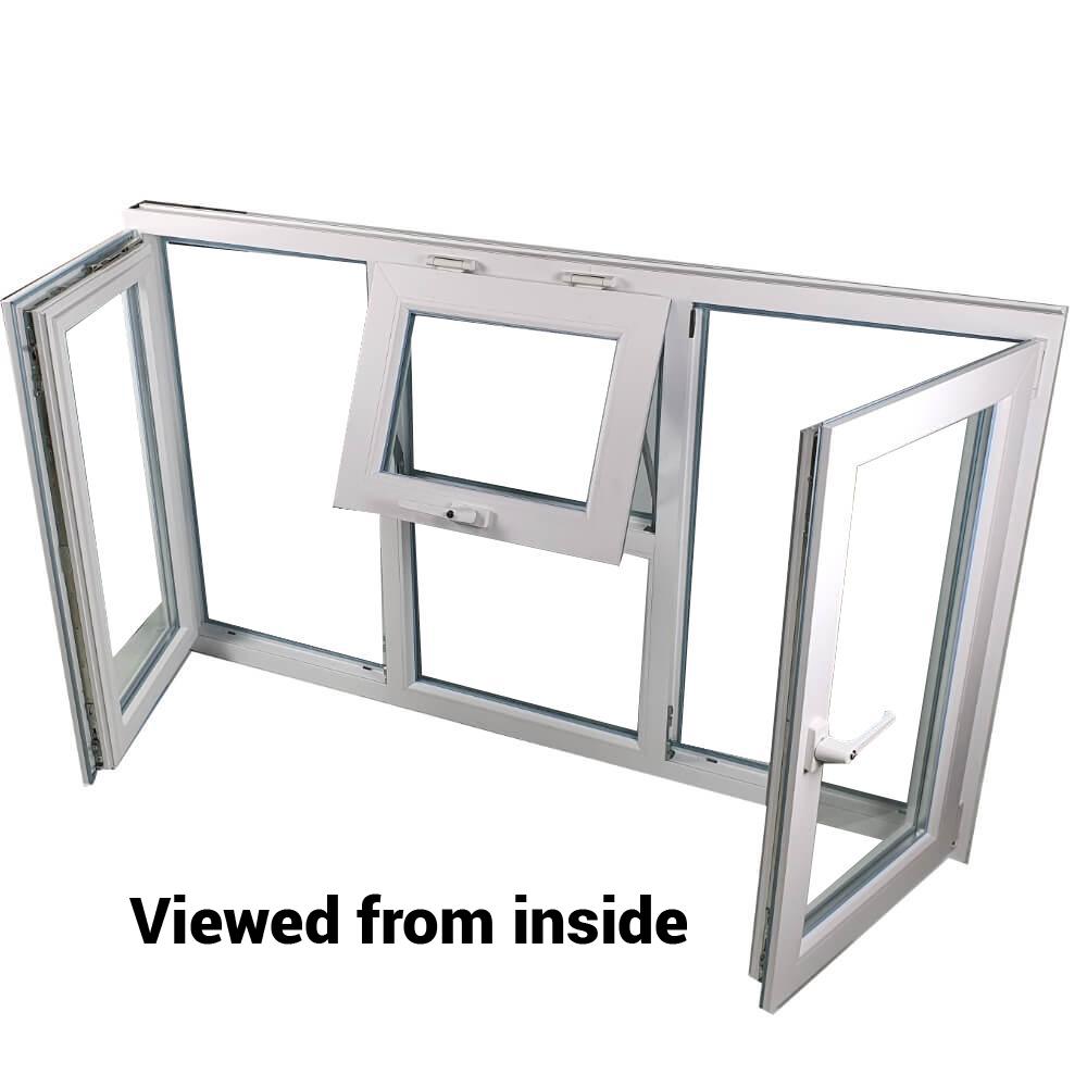 uPVC Side & Top Hung Tilt and Turn Double Glazed Window Frame and Glass 85mm UK 2 Gasket Seal - Multi Size