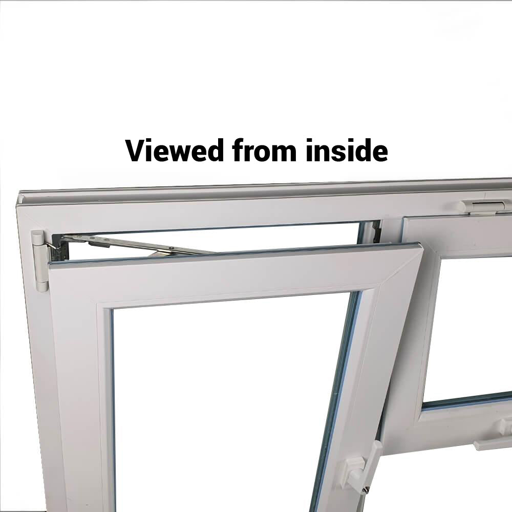 uPVC Side & Top Hung Tilt and Turn Double Glazed Window Frame and Glass 70mm UK 2 Gasket Seal - Multi Size