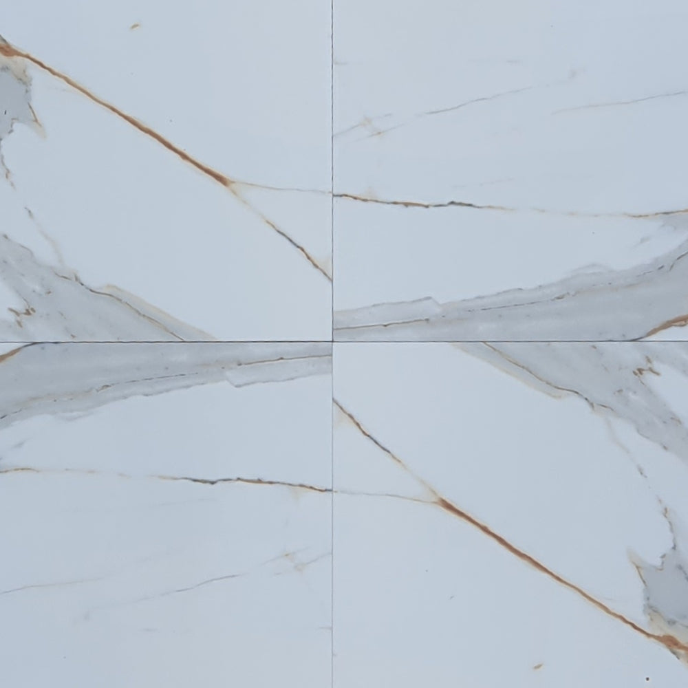 Regal Carrara Rectified Polished Porcelain 600x600mm Wall and Floor Tiles
