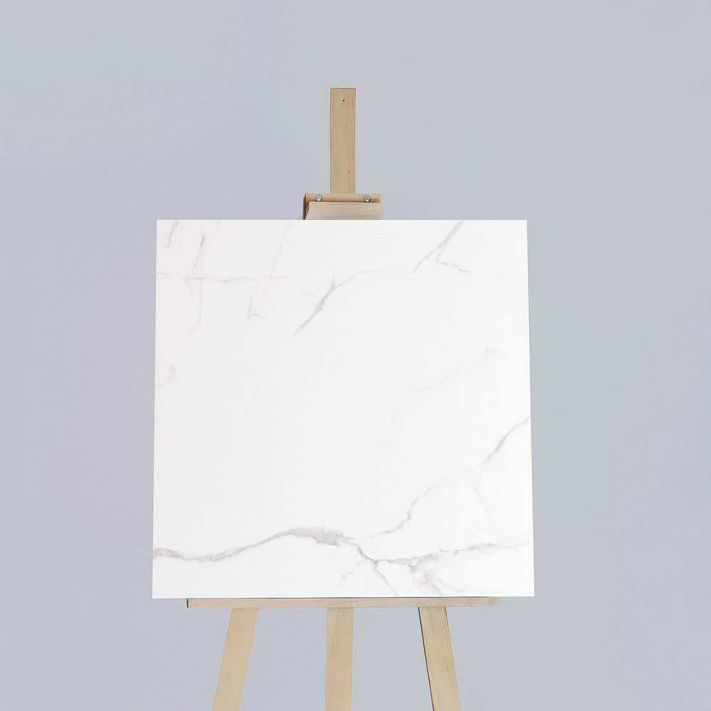 Rossa Bianco Rectified Polished Porcelain 600x600mm Wall and Floor Tile (6005)