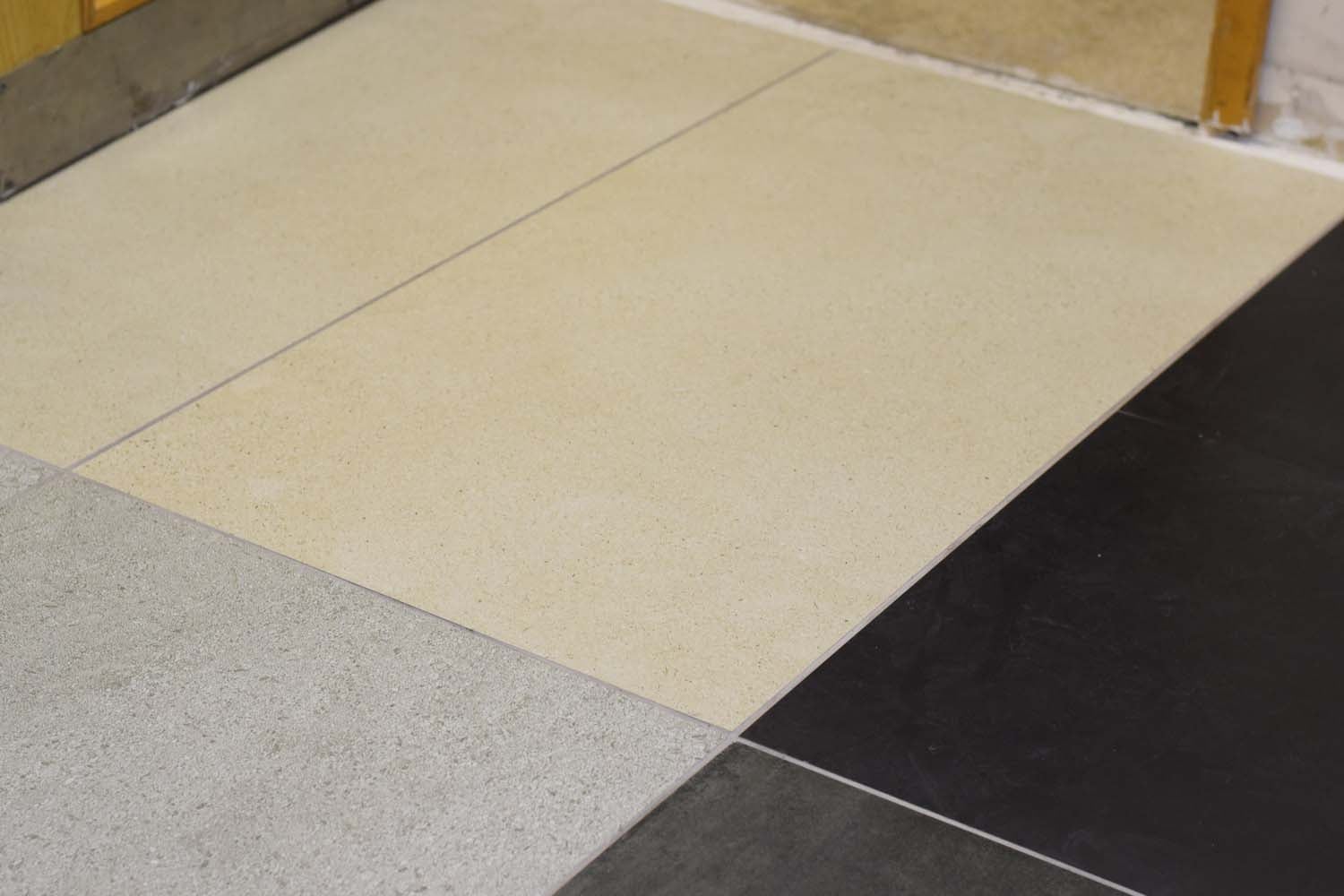 Sand Dark Rectified Large Format Matt Stone Effect Porcelain Floor & Wall Tiles 600x1200mm (4590)